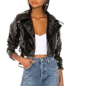Lovers + Friends Emilia Moto Jacket in Black.